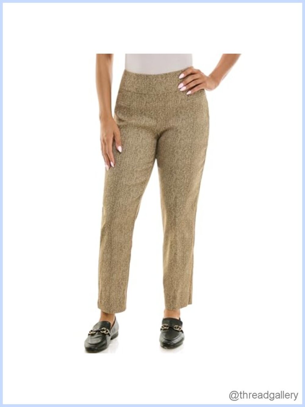 Pull-On Ankle Pants with Millennium Fabric Slim Fit Faux Pockets
